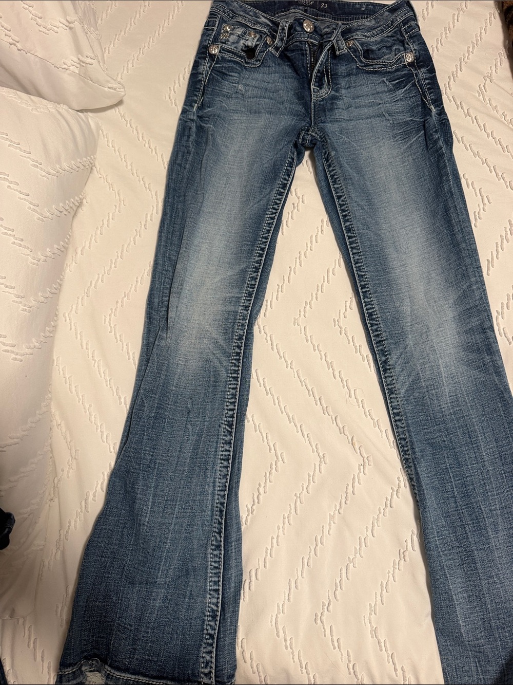 Miss Me Faded Blue Flare Jeans